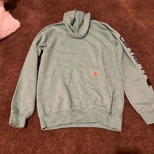 Green with white lines Carhartt sweatshirt, small